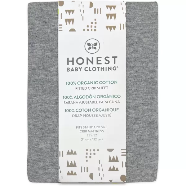 imageHonestBaby Fitted Crib Sheets Fits Standard Mattress Bassinet Mini Prints 100 Organic Cotton Baby Boys Girls Unisex Pink Salt Fitted Crib Sheet One SizeHeather Gray Fitted Crib Sheet