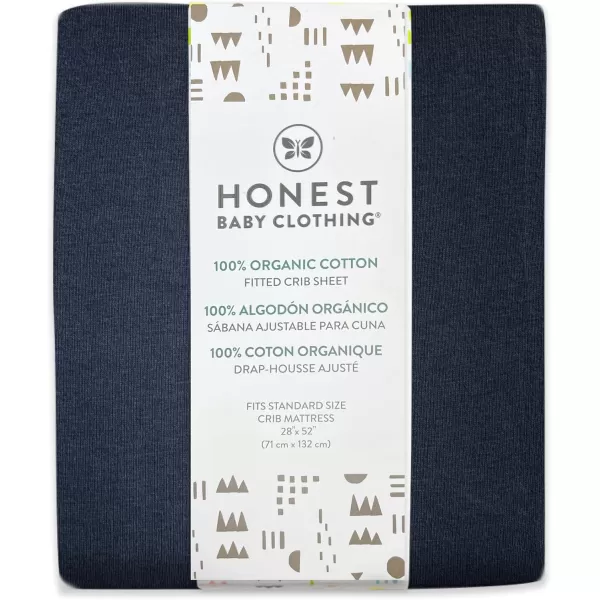 imageHonestBaby Fitted Crib Sheets Fits Standard Mattress Bassinet Mini Prints 100 Organic Cotton Baby Boys Girls Unisex Pink Salt Fitted Crib Sheet One SizeDark Navy Fitted Crib Sheet