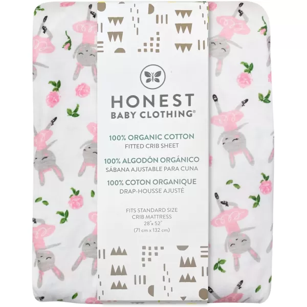 imageHonestBaby Fitted Crib Sheets Fits Standard Mattress Bassinet Mini Prints 100 Organic Cotton Baby Boys Girls Unisex Pink Salt Fitted Crib Sheet One SizeTutu Cute