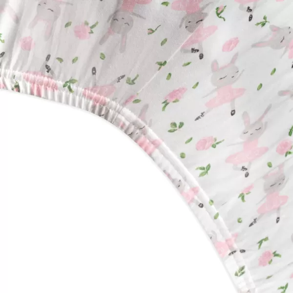 imageHonestBaby Fitted Crib Sheets Fits Standard Mattress Bassinet Mini Prints 100 Organic Cotton Baby Boys Girls Unisex Pink Salt Fitted Crib Sheet One SizeTutu Cute