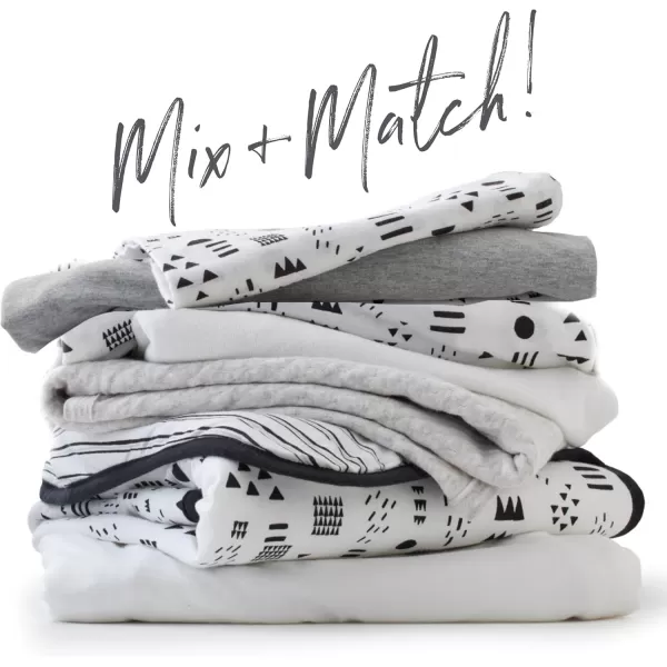 imageHonestBaby Fitted Crib Sheets Fits Standard Mattress Bassinet Mini Prints 100 Organic Cotton Baby Boys Girls Unisex Pink Salt Fitted Crib Sheet One SizeLight Gray Heather Fitted Crib Sheet