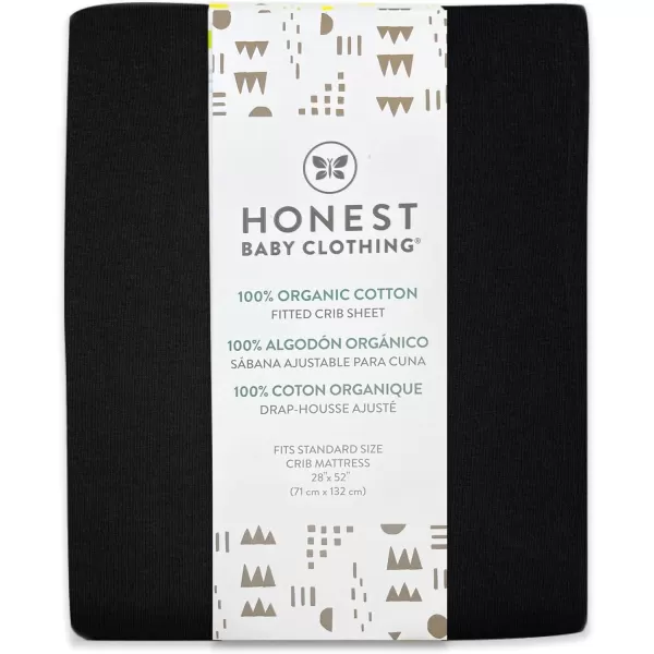 imageHonestBaby Fitted Crib Sheets Fits Standard Mattress Bassinet Mini Prints 100 Organic Cotton Baby Boys Girls Unisex Pink Salt Fitted Crib Sheet One SizeBlack Fitted Crib Sheet