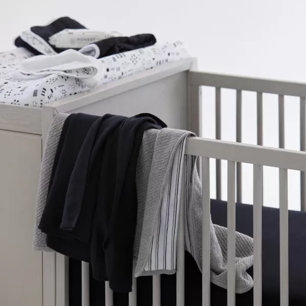 imageHonestBaby Fitted Crib Sheets Fits Standard Mattress Bassinet Mini Prints 100 Organic Cotton Baby Boys Girls Unisex Pink Salt Fitted Crib Sheet One SizeBlack Fitted Crib Sheet