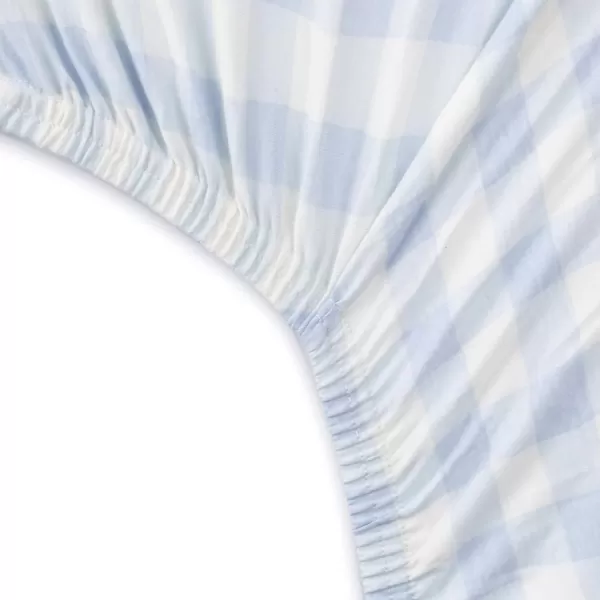 imageHonestBaby Fitted Crib Sheets Fits Standard Mattress Bassinet Mini Prints 100 Organic Cotton Baby Boys Girls Unisex Pink Salt Fitted Crib Sheet One SizeBlue Painted Buffalo Check