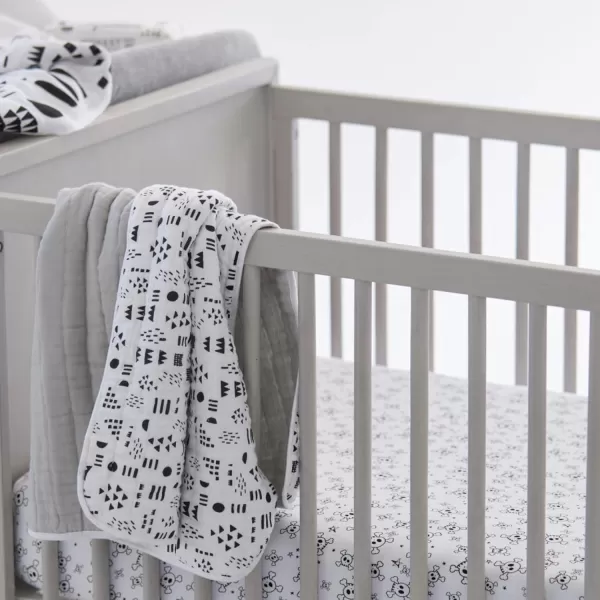 imageHonestBaby Fitted Crib Sheets Fits Standard Mattress Bassinet Mini Prints 100 Organic Cotton Baby Boys Girls Unisex Pink Salt Fitted Crib Sheet One SizeTossed Skulls