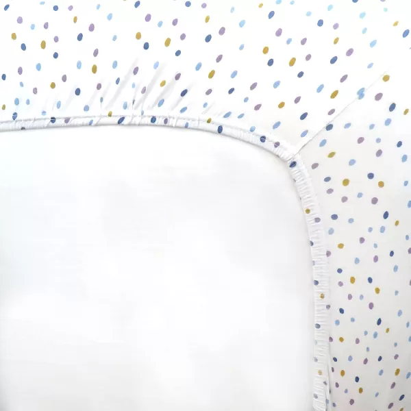 imageHonestBaby Fitted Crib Sheets Fits Standard Mattress Bassinet Mini Prints 100 Organic Cotton Baby Boys Girls and Unisex LEGACY Pattern Play Light Blue One SizeMarker Dot Purple