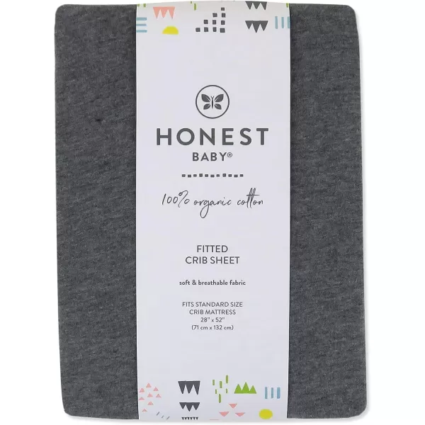imageHonestBaby Fitted Crib Sheets Fits Standard Mattress Bassinet Mini Prints 100 Organic Cotton Baby Boys Girls and Unisex LEGACY Pattern Play Light Blue One SizeGray Charcoal