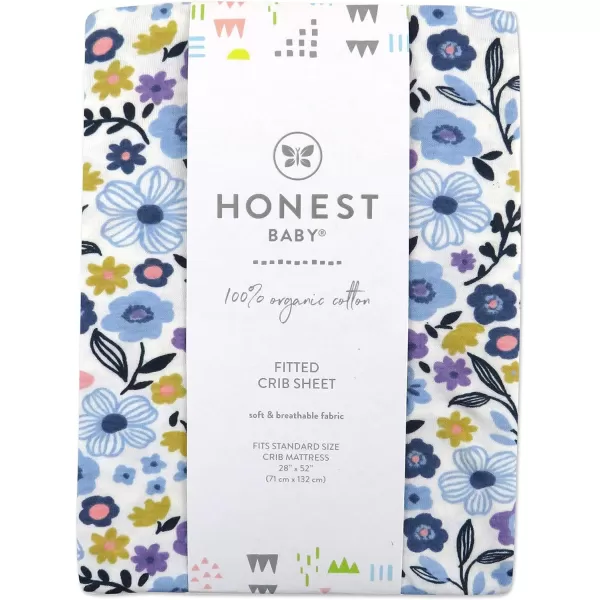 imageHonestBaby Fitted Crib Sheets Fits Standard Mattress Bassinet Mini Prints 100 Organic Cotton Baby Boys Girls and Unisex LEGACY Pattern Play Light Blue One SizeFall Floral Purple