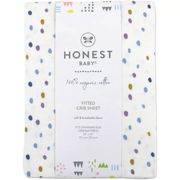 imageHonestBaby Fitted Crib Sheets Fits Standard Mattress Bassinet Mini Prints 100 Organic Cotton Baby Boys Girls and Unisex LEGACY Pattern Play Light Blue One SizeMarker Dot Purple