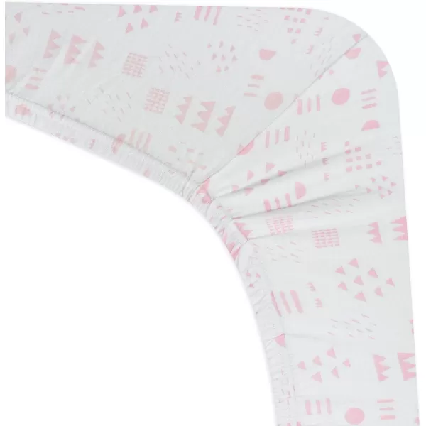 imageHonestBaby Fitted Crib Sheets Fits Standard Mattress Bassinet Mini Prints 100 Organic Cotton Baby Boys Girls and Unisex LEGACY Pattern Play Light Blue One SizePattern Play WhitePink