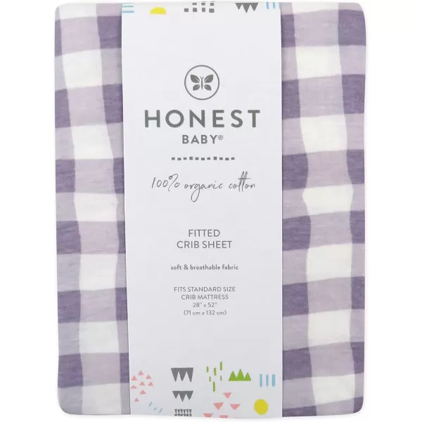 imageHonestBaby Fitted Crib Sheets Fits Standard Mattress Bassinet Mini Prints 100 Organic Cotton Baby Boys Girls and Unisex LEGACY Pattern Play Light Blue One SizePainted Buffalo Check Purple