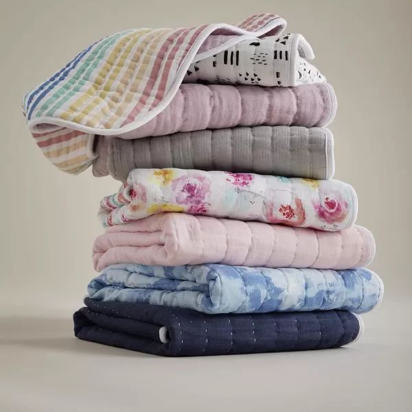 imageHonestBaby Quilted Baby Blankets Reversible Organic Cotton for Infant Boys Girls Unisex Pattern PlayGray One Size1Pack Tossed SkullsBlack Hand Quilted Blanket