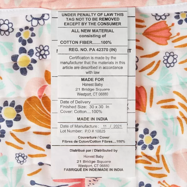 imageHonestBaby Quilted Baby Blankets Reversible Organic Cotton for Infant Boys Girls Unisex Pattern PlayGray One Size1pack Flower Power Hand Quilted Blanket