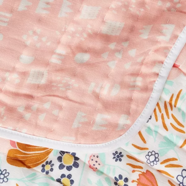 imageHonestBaby Quilted Baby Blankets Reversible Organic Cotton for Infant Boys Girls Unisex Pattern PlayGray One Size1pack Flower Power Hand Quilted Blanket