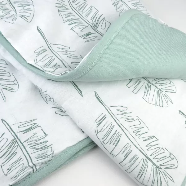 imageHonestBaby Quilted Baby Blankets Reversible Organic Cotton for Infant Boys Girls Unisex Pattern PlayGray One Size1pack Jumbo Leaf Sage Reversible Quilted Blanket