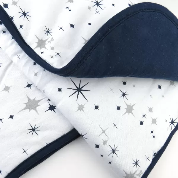 imageHonestBaby Quilted Baby Blankets Reversible Organic Cotton for Infant Boys Girls Unisex Pattern PlayGray One Size1pack Jumbo Twinkle Star Navy Reversible Quilted Blanket