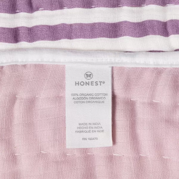 imageHonestBaby Quilted Baby Blankets Reversible Organic Cotton for Infant Boys Girls Unisex Pattern PlayGray One Size1pack Rainbow Stripe Hand Quilted Blanket