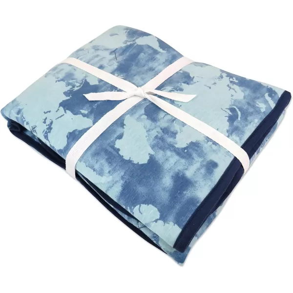 imageHonestBaby Quilted Baby Blankets Reversible Organic Cotton for Infant Boys Girls Unisex Pattern PlayGray One Size1pack Watercolor World Reversible Blanket