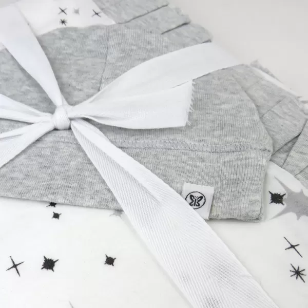 imageHonestBaby Quilted Baby Blankets Reversible Organic Cotton for Infant Boys Girls Unisex Pattern PlayGray One Size2Pack Twinkle Star Grey Stroller Blanket