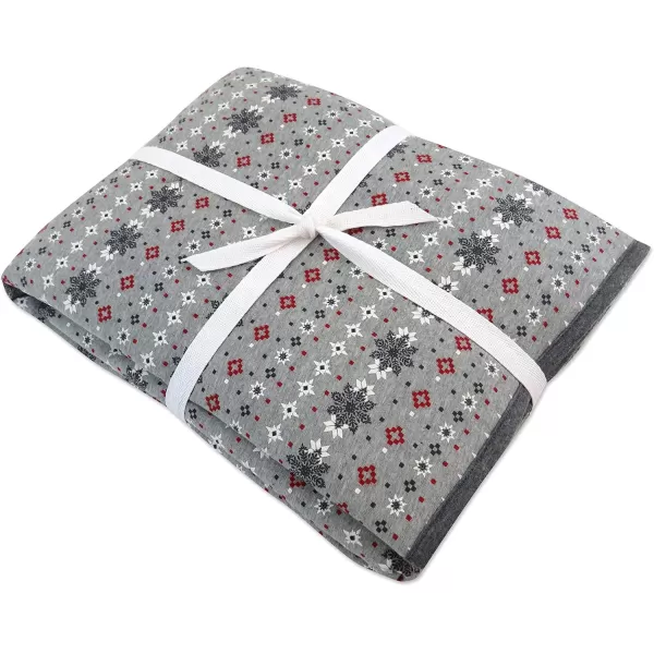 imageHonestBaby Quilted Baby Blankets Reversible Organic Cotton for Infant Boys Girls and Unisex LEGACY Fair Isle Gray One SizeFair Isle Gray