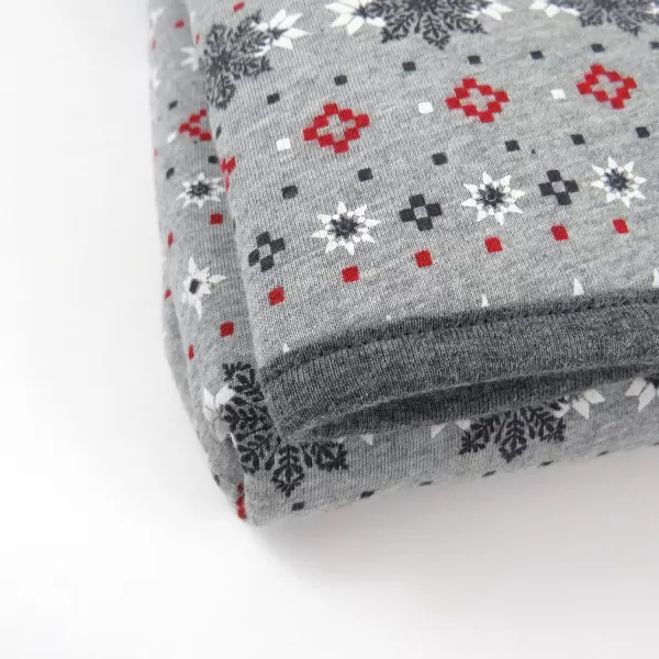 imageHonestBaby Quilted Baby Blankets Reversible Organic Cotton for Infant Boys Girls and Unisex LEGACY Fair Isle Gray One SizeFair Isle Gray