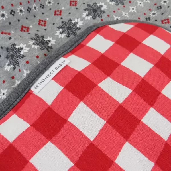 imageHonestBaby Quilted Baby Blankets Reversible Organic Cotton for Infant Boys Girls and Unisex LEGACY Fair Isle Gray One SizeFair Isle Gray