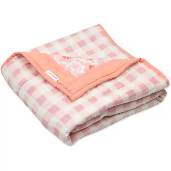 imageHonestBaby Quilted Baby Blankets Reversible Organic Cotton for Infant Boys Girls and Unisex LEGACY Fair Isle Gray One SizePeach Skin Papercut Floral