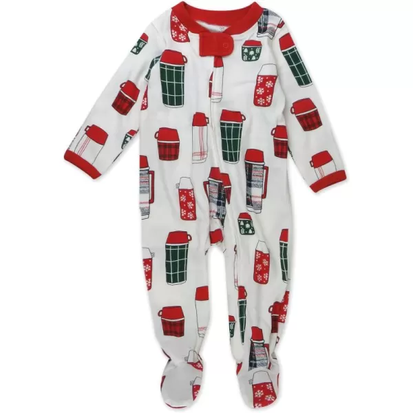 imageHonestBaby Baby Sleep and Play Footed Pajamas Onepiece Sleeper Jumpsuit Zipfront Pjs Organic CottonSomethin Brewin
