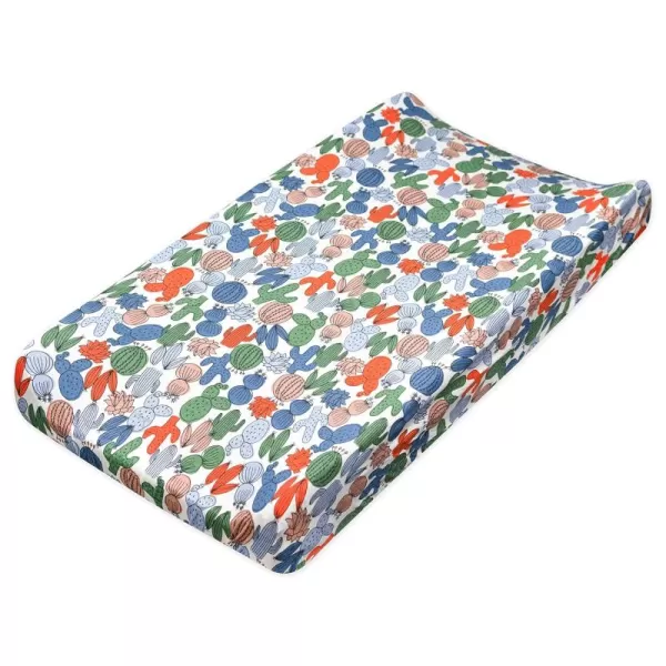 imageHonestBaby Boys Organic Cotton Changing Pad Cover Tossed Skulls One SizeCactus