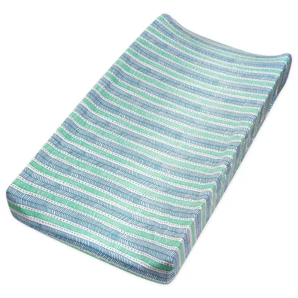 imageHonestBaby Boys Organic Cotton Changing Pad Cover Tossed Skulls One SizeDots  Dashes