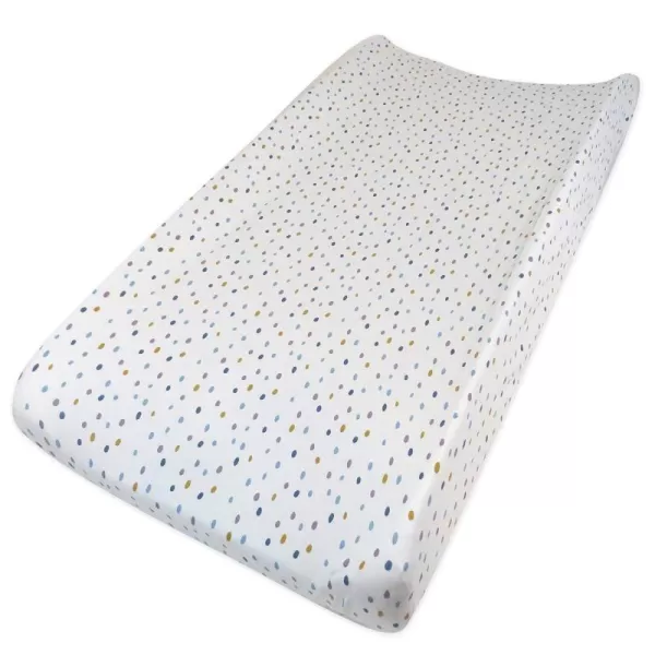 imageHonestBaby Boys Organic Cotton Changing Pad Cover Tossed Skulls One SizeMarker Dot Purple
