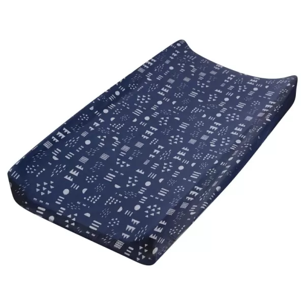 imageHonestBaby Boys Organic Cotton Changing Pad Cover Tossed Skulls One SizePattern Play Navy