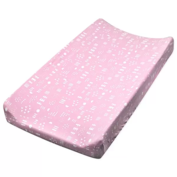 imageHonestBaby Boys Organic Cotton Changing Pad Cover Tossed Skulls One SizePattern Play Pink