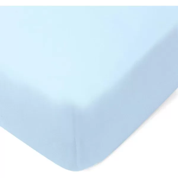 imageHonestBaby Fitted Crib Sheets Fits Standard Mattress Bassinet Mini Prints 100 Organic Cotton Baby Boys Girls Unisex Pink Salt Fitted Crib Sheet One SizeLight Blue Fitted Crib Sheet