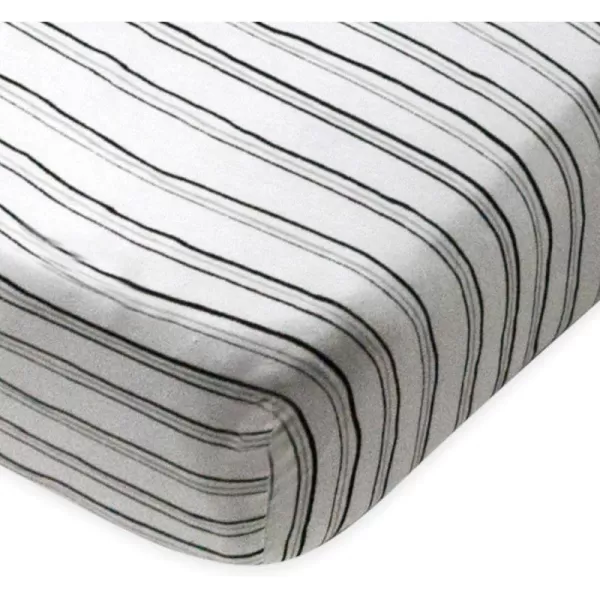 imageHonestBaby Fitted Crib Sheets Fits Standard Mattress Bassinet Mini Prints 100 Organic Cotton Baby Boys Girls Unisex Pink Salt Fitted Crib Sheet One SizeSketchy Stripe