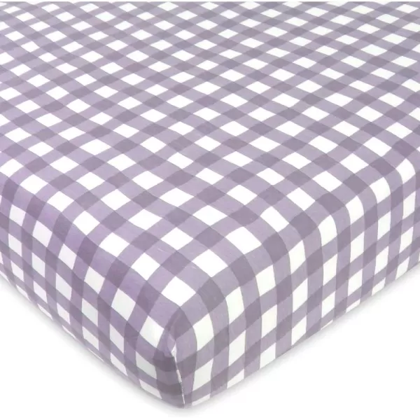 imageHonestBaby Fitted Crib Sheets Fits Standard Mattress Bassinet Mini Prints 100 Organic Cotton Baby Boys Girls and Unisex LEGACY Pattern Play Light Blue One SizePainted Buffalo Check Purple