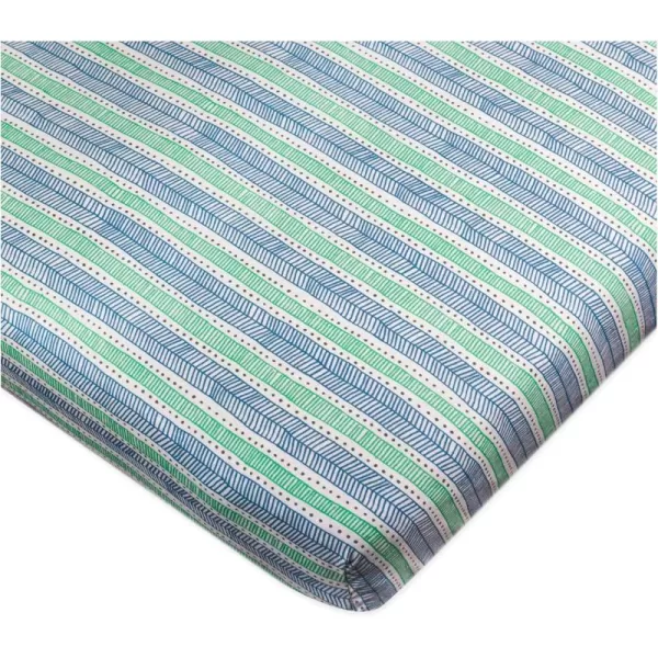 imageHonestBaby Fitted Crib Sheets Fits Standard Mattress Bassinet Mini Prints 100 Organic Cotton Baby Boys Girls and Unisex LEGACY Pattern Play Light Blue One SizeDots  Dashes