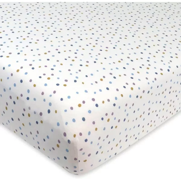 imageHonestBaby Fitted Crib Sheets Fits Standard Mattress Bassinet Mini Prints 100 Organic Cotton Baby Boys Girls and Unisex LEGACY Pattern Play Light Blue One SizeMarker Dot Purple