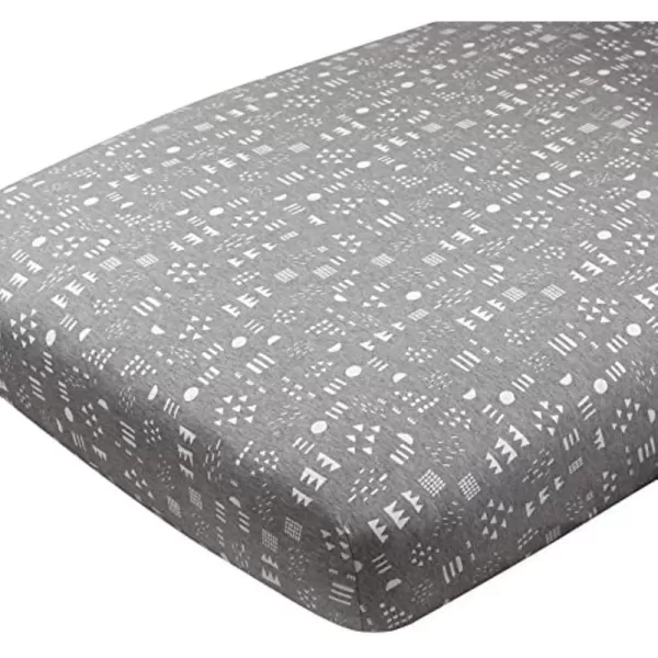 imageHonestBaby Fitted Crib Sheets Fits Standard Mattress Bassinet Mini Prints 100 Organic Cotton Baby Boys Girls and Unisex LEGACY Pattern Play Light Blue One SizePattern Play Gray Heather
