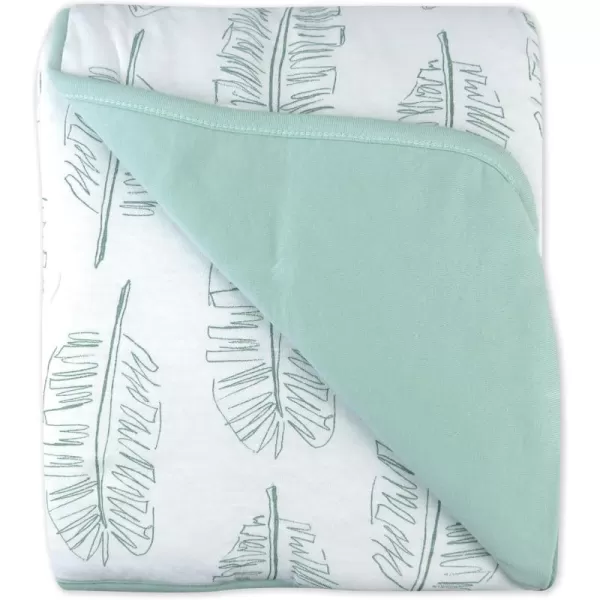 imageHonestBaby Quilted Baby Blankets Reversible Organic Cotton for Infant Boys Girls Unisex Pattern PlayGray One Size1pack Jumbo Leaf Sage Reversible Quilted Blanket