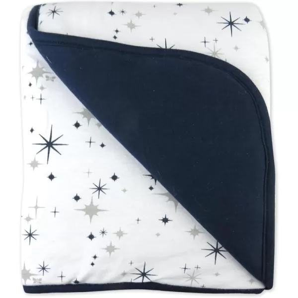 imageHonestBaby Quilted Baby Blankets Reversible Organic Cotton for Infant Boys Girls Unisex Pattern PlayGray One Size1pack Jumbo Twinkle Star Navy Reversible Quilted Blanket