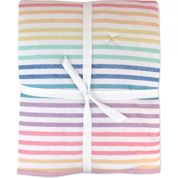 imageHonestBaby Quilted Baby Blankets Reversible Organic Cotton for Infant Boys Girls Unisex Pattern PlayGray One Size1pack Rainbow Stripe Reversible Blanket