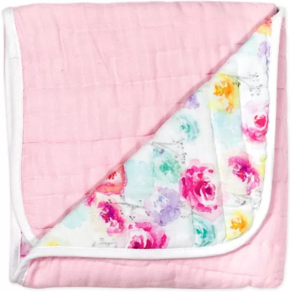 imageHonestBaby Quilted Baby Blankets Reversible Organic Cotton for Infant Boys Girls Unisex Pattern PlayGray One Size1pack Rose Blossom Hand Quilted Blanket