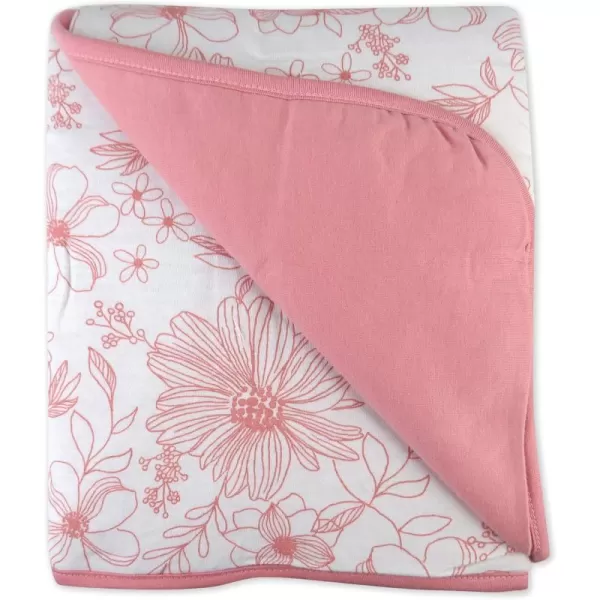 imageHonestBaby Quilted Baby Blankets Reversible Organic Cotton for Infant Boys Girls Unisex Pattern PlayGray One Size1pack Sketchy Floral Pink Reversible Quilted Blanket