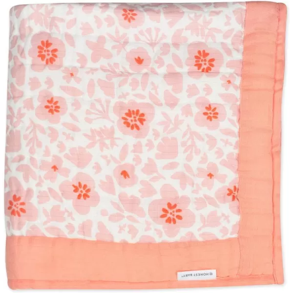 imageHonestBaby Quilted Baby Blankets Reversible Organic Cotton for Infant Boys Girls and Unisex LEGACY Fair Isle Gray One SizePeach Skin Papercut Floral