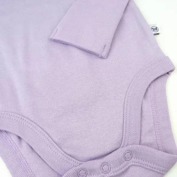 imageHonestBaby Baby Girls 5pack Long Sleeve Bodysuits Onepiece 100 Organic Cotton for Infant Baby Girls Unisex5pack Dusty Purple