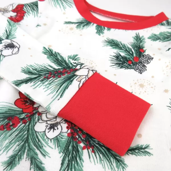 imageHonestBaby Baby Holiday 2Piece Pajamas Sleepwear PJs 100 Organic Cotton for Infant Baby and Toddler Boys ampamp Girls UnisexEmerald Floral
