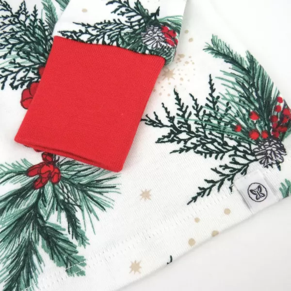 imageHonestBaby Baby Holiday 2Piece Pajamas Sleepwear PJs 100 Organic Cotton for Infant Baby and Toddler Boys ampamp Girls UnisexEmerald Floral