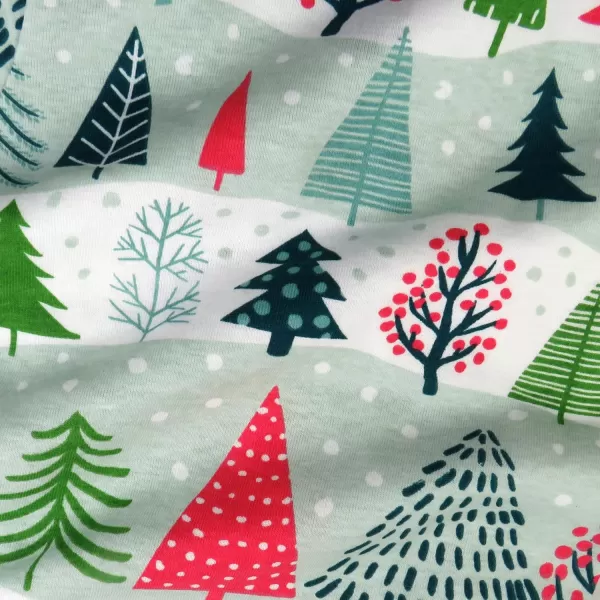 imageHonestBaby Baby Holiday 2Piece Pajamas Sleepwear PJs 100 Organic Cotton for Infant Baby and Toddler Boys ampamp Girls UnisexFeelin Pine
