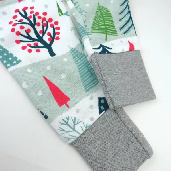 imageHonestBaby Baby Holiday 2Piece Pajamas Sleepwear PJs 100 Organic Cotton for Infant Baby and Toddler Boys ampamp Girls UnisexFeelin Pine